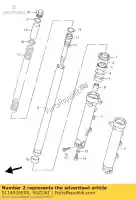 5114026E00, Suzuki, tubo, l externo. suzuki gsf 600 1995 1996 1997 1998 1999, Novo