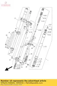 yamaha 5PA231700000 cylindre, fourche avant - La partie au fond