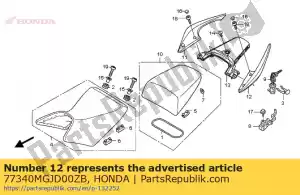 Honda 77340MGJD00ZB trilho, l. rr. agarrar * nha16p - Lado inferior