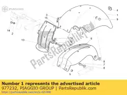 Aquí puede pedir guardabarros trasero. Blanco / g. De Piaggio Group , con el número de pieza 977232: