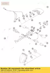 Aquí puede pedir luz trasera cpl. Smoked glass 07 de KTM , con el número de pieza 58614140044:
