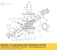 CM163214, Piaggio Group, almofada calibrada 3,05 mm     , Novo