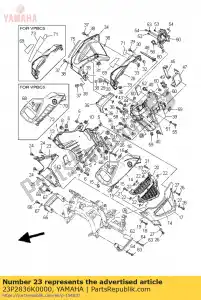 yamaha 23P2836K0000 panel, inner 1 - Bottom side