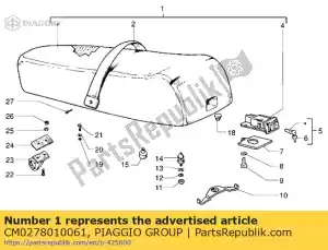 Piaggio Group CM0278010061 selle - La partie au fond