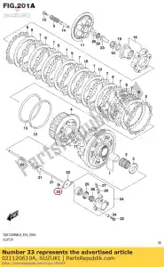 suzuki 021120610A screw - Bottom side