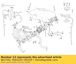 Ici, vous pouvez commander le tuyau auprès de Piaggio Group , avec le numéro de pièce 863709: