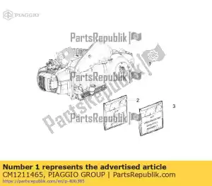 Piaggio Group CM1211465 motor 125 4t / 4v euro 3 - Lado inferior