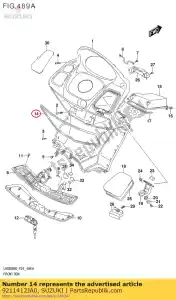 suzuki 9211412JA0 molding, fr. - Onderkant