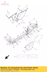 grafische set 1 van Yamaha, met onderdeel nummer 2C2F173L3000, bestel je hier online: