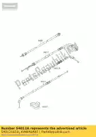 540121650, Kawasaki, cable-throttle,closin zr1100-b kawasaki zephyr 1100 1992 1993 1994 1995 1996, New