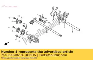 Honda 24435KGB610 veer, trommelstopper - Onderkant