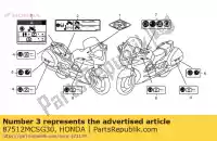 87512MCSG30, Honda, geen beschrijving beschikbaar op dit moment honda st 1300 2009 2010, Nieuw