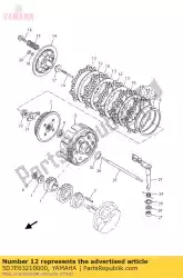 plaat, wrijving van Yamaha, met onderdeel nummer 5D7E63210000, bestel je hier online: