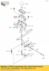 Aquí puede pedir guía, eje de control kvf650-a1 de Kawasaki , con el número de pieza 130701396: