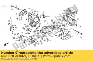 Honda 64295MCA000ZF louver, l. side cowl *nh4 - Bottom side