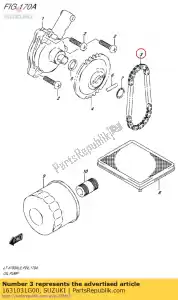 suzuki 1631031G00 composition de chaîne, huile - La partie au fond