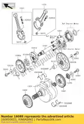 Ici, vous pouvez commander le gear, balancer, 46t auprès de Kawasaki , avec le numéro de pièce 160850023: