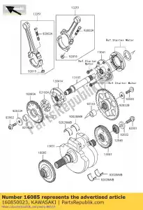 Kawasaki 160850023 gear, balancer, 46t - La partie au fond