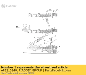 aprilia AP8213248 przewód przedniego hamulca - Dół