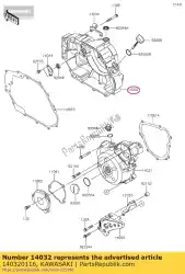 Qui puoi ordinare coperchio frizione da Kawasaki , con numero parte 140320116: