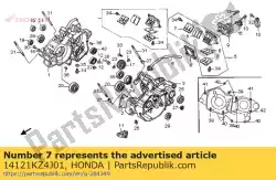 Aquí puede pedir tapón, válvula de láminas de Honda , con el número de pieza 14121KZ4J01: