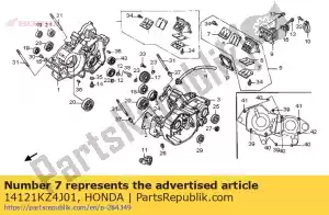 Honda 14121KZ4J01 tapón, válvula de láminas - Lado inferior