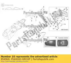 Ici, vous pouvez commander le protection contre la chaleur auprès de Piaggio Group , avec le numéro de pièce 854969: