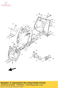 yamaha 5S9F83151000 emblema - Lado inferior