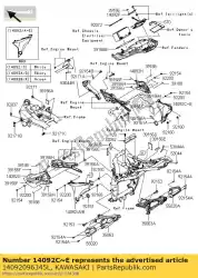 Here you can order the cover,pivot,rh,f. Ebony from Kawasaki, with part number 14092096345L: