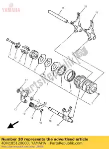 yamaha 4DN185120000 forcella, maiusc 2 - Il fondo