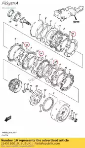 suzuki 2145110G10 placa, embrague dr - Lado inferior