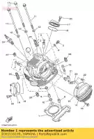 1C61110100, Yamaha, testata del cilindro yamaha ttr230 230 , Nuovo