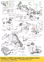 110572892, Kawasaki, 01 suporte, bateria (+) kawasaki zx1002 ninja 1000sx 1000 , Novo