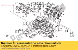 Qui puoi ordinare nessuna descrizione disponibile al momento da Honda , con numero parte 12010MZ2610: