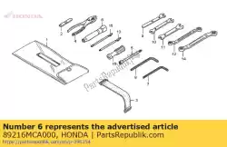 moersleutel, plug, (16) van Honda, met onderdeel nummer 89216MCA000, bestel je hier online: