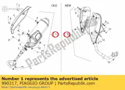 Aquí puede pedir tubo de escape. Cpl. De Piaggio Group , con el número de pieza 890317: