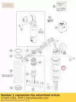 15187L1001, KTM, monoshock enduro-r 2012 ktm  enduro 690 2012 2013 2014 2015 2016 2017 2018, Nowy