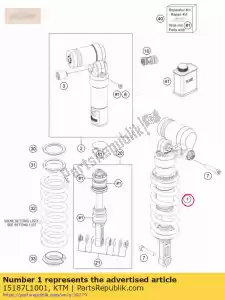 ktm 15187L1001 monoshock enduro-r 2012 - Lado inferior