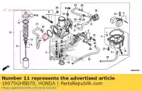 16075GHBB70, Honda, oring, 2.4x29 honda  ca cb cg clr cmx crf gl trx xlr xr 125 150 250 1500 1992 1994 1996 1997 1998 1999 2000 2001 2002 2003 2004 2005 2006 2007 2008 2010 2011 2014 2017 2018 2019 2020, Nuevo