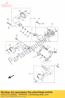 1PLH33220000, Yamaha, lampeggiatore dell'obiettivo 2 yamaha cw ns 50 2013 2014 2015 2016, Nuovo