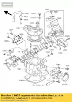 110050052, Kawasaki, cilindro motore kawasaki kx  b a monster energy 85 ii kx85 sw lw , Nuovo