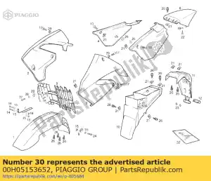 Piaggio Group 00H05153652 zestaw naklejek - Dół