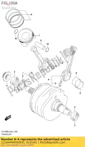 suzuki 1216440H000D0 rolamento, manivela p - Lado inferior