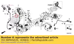 Here you can order the stay g/h cord from Honda, with part number 35138MKSE20:
