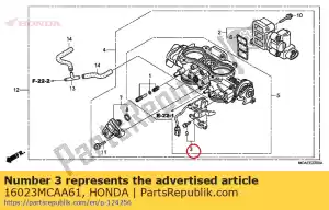 honda 16023MCAA61 zosta?, ustawienie przewodu przepustnicy - Dół