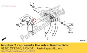 Honda 61101MFR670 accolade, fr. aile - La partie au fond