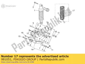 Piaggio Group 981051 hard spring - Bottom side