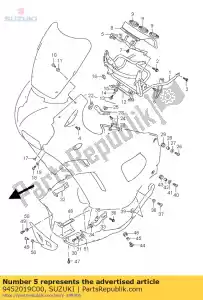 suzuki 9452019C00 medidor de placa - Lado inferior