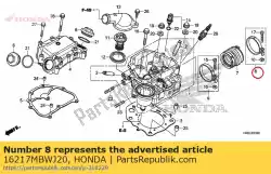 Tutaj możesz zamówić opaska, izolator od Honda , z numerem części 16217MBWJ20: