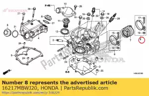 honda 16217MBWJ20 opaska, izolator - Dół